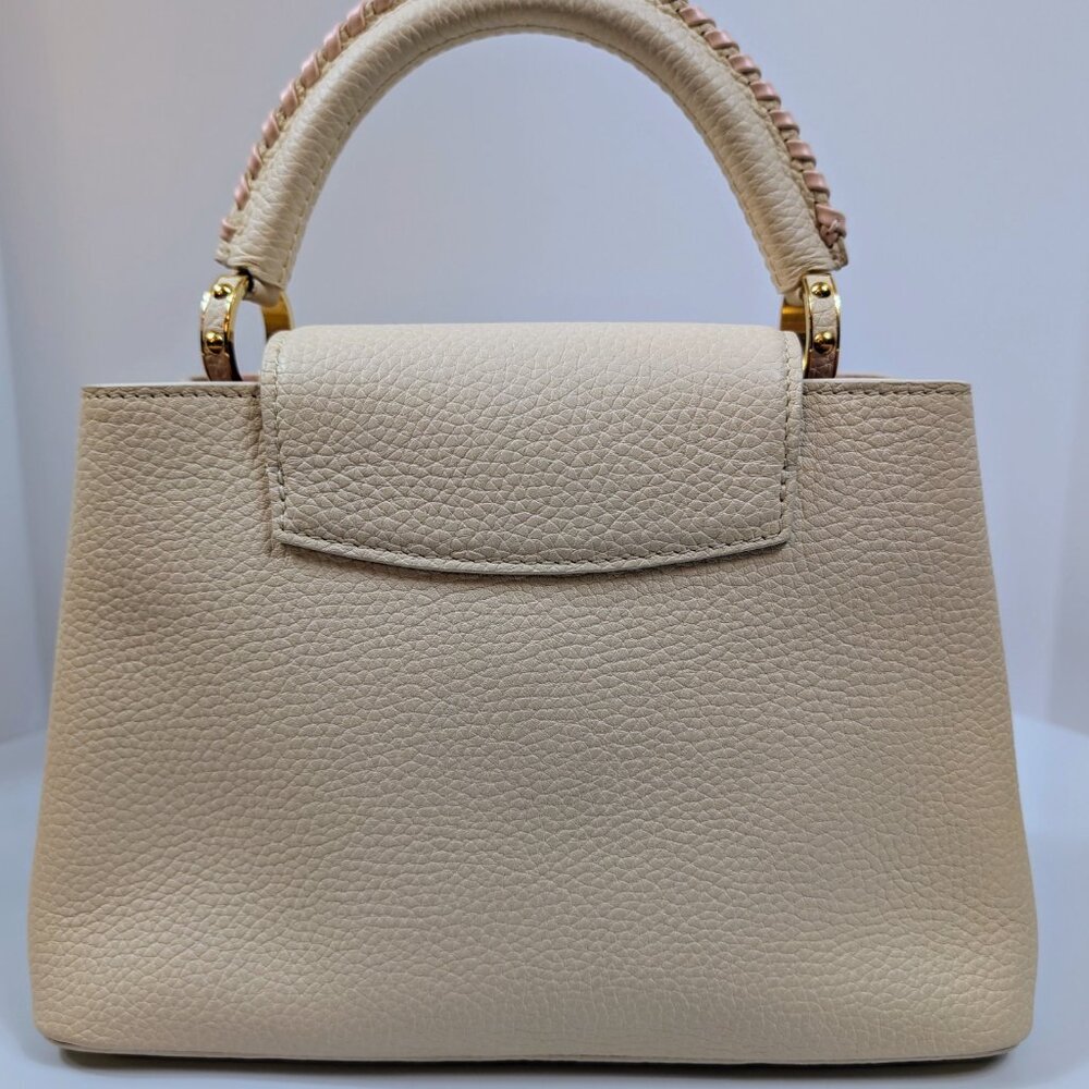 Louis Vuitton Rare Pink and Cream Capucines BB in Grained Taurillon Leather - Picture 4 of 16